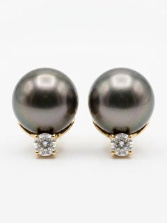 Cartier South Sea Pearl Necklace Diamond Earrings 18K Gold Jewelry Suite