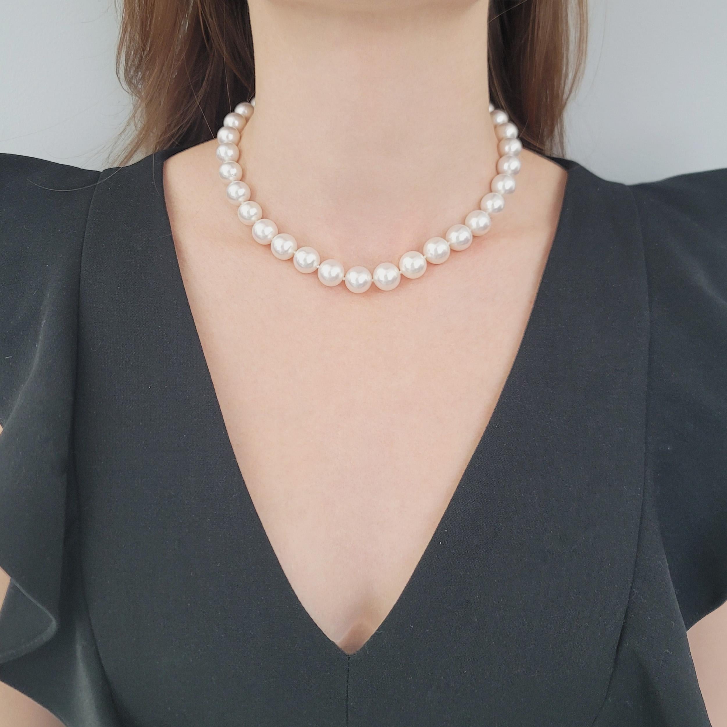 Round Cut Cartier South Sea Pearl Necklace