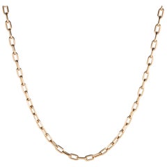 Vintage Cartier Spartacus 18 Karat Rose Gold Link Necklace Estate Designer Jewelry