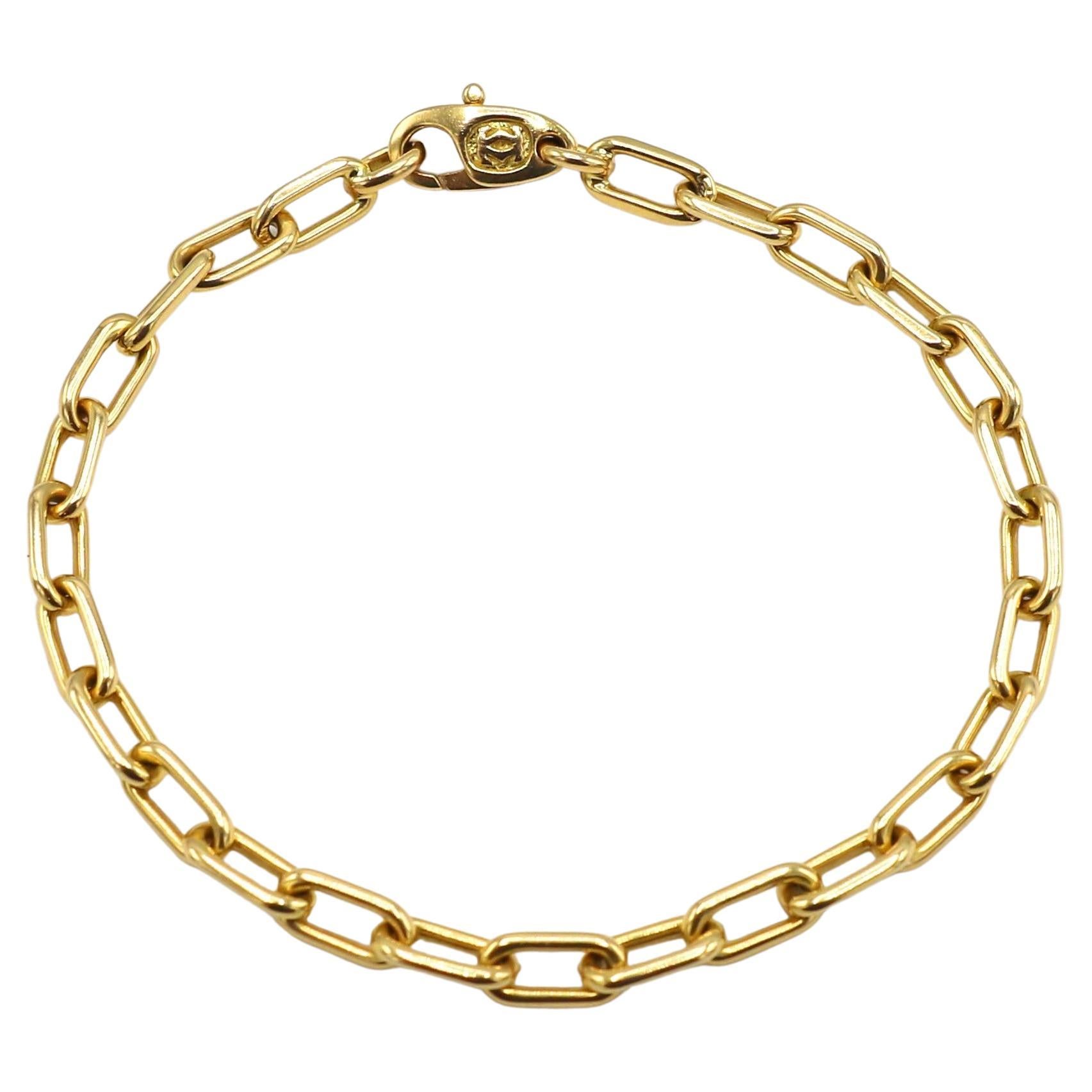Cartier Spartacus 18 Karat Yellow Gold Oval Chain Link Bracelet
