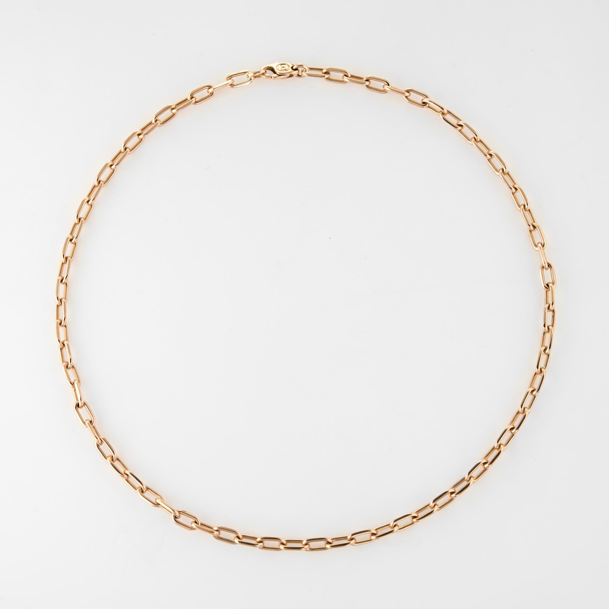 Cartier Spartacus link necklace, crafted in 18 karat rose gold. 

Smooth polished links terminate to a lobster clasp. The necklace measures 18 1/2 inches in length.

The necklace is in excellent original condition.

Particulars:

Weight: 29.7