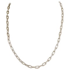 Cartier Spartacus 18k White Gold Oval Link Chain Necklace
