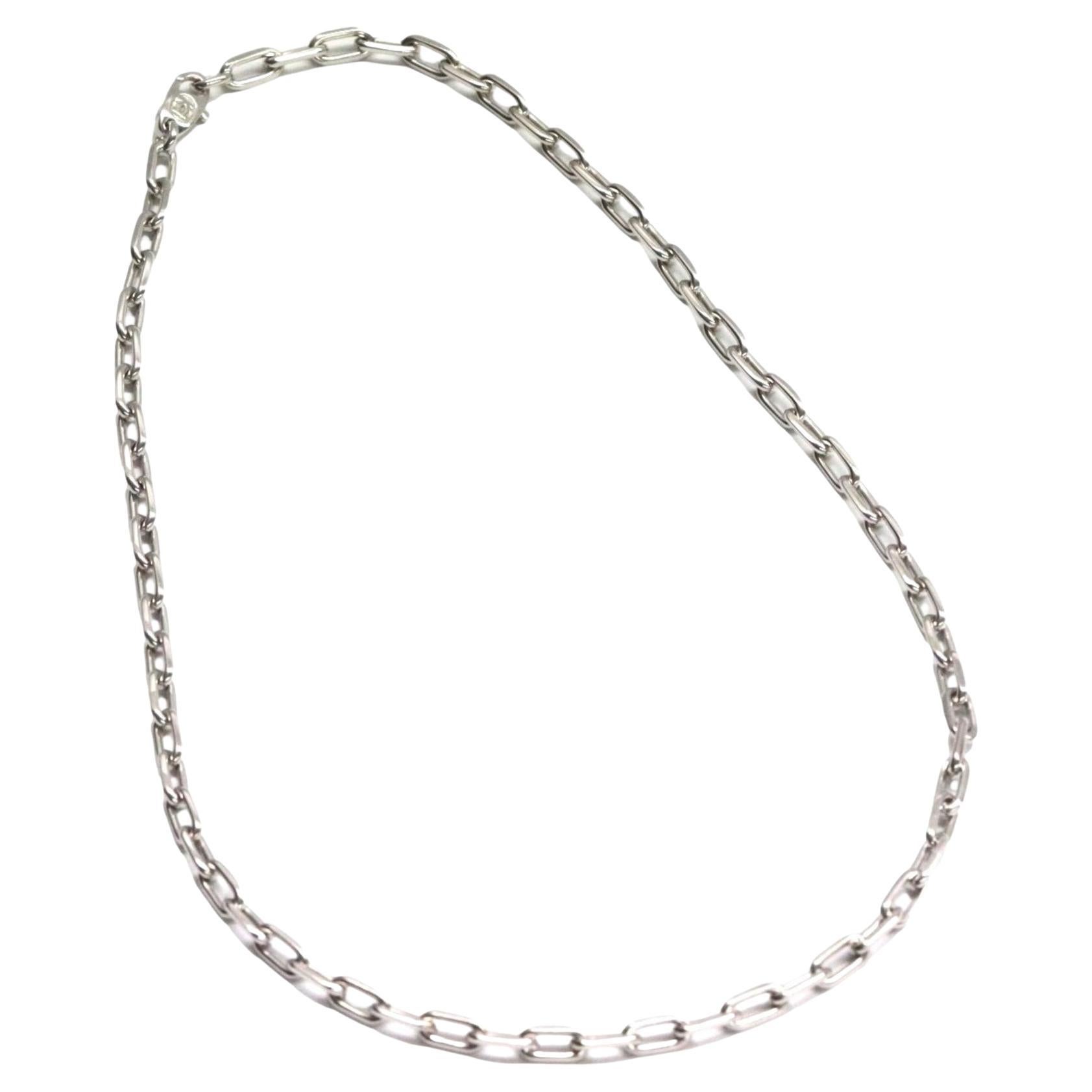 Cartier Spartacus Chain Necklace in 18K White Gold For Sale