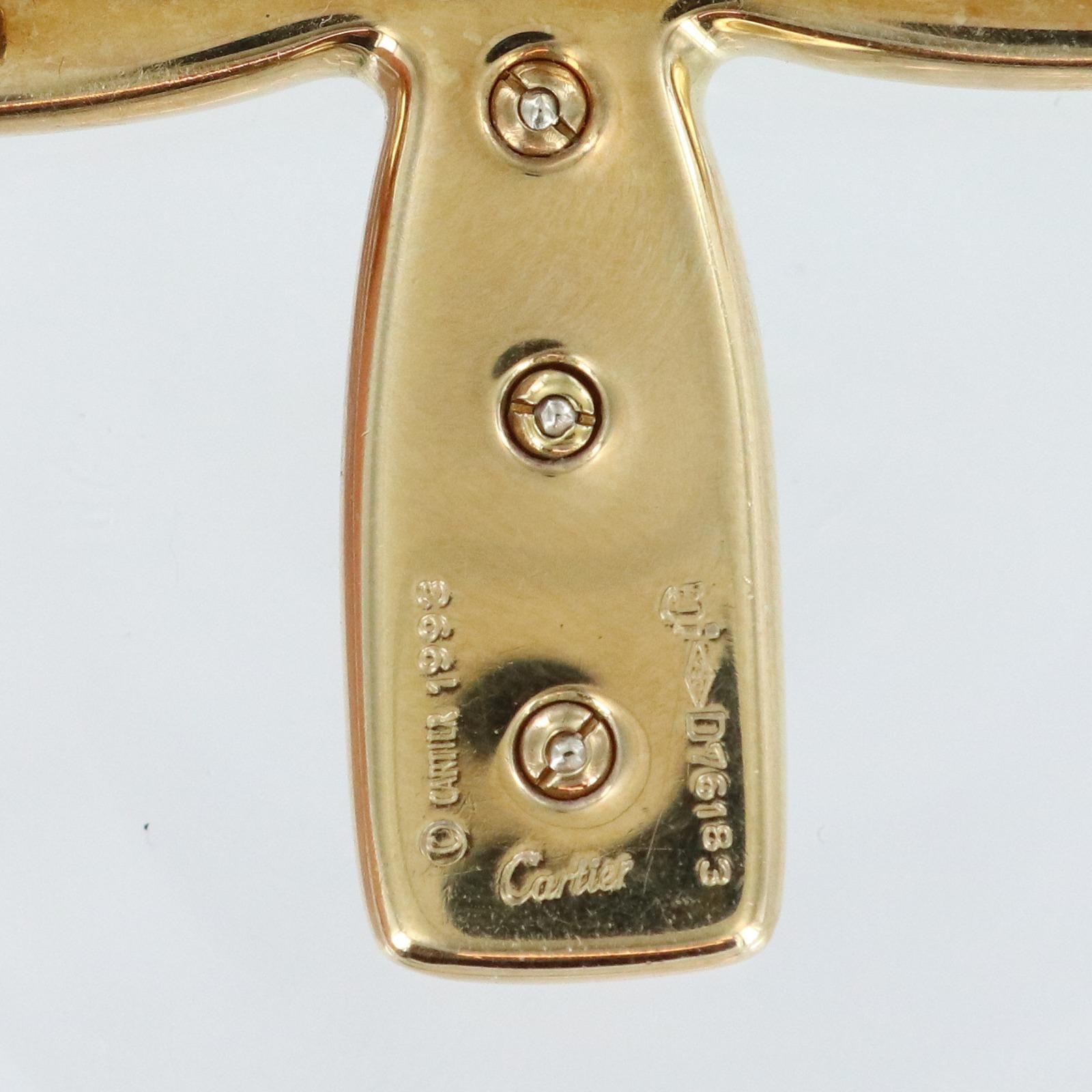 Contemporary Cartier St Petersburg Cross Yellow Gold Chain Pendent Brooch For Sale