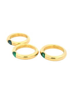 Cartier stacking rings Oval Emerald & Oval Sapphire.