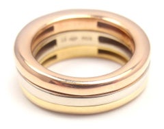 Cartier Stacking Tri-Color Gold Band Ring