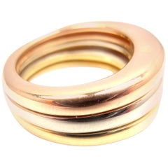 Cartier Stacking Tri-Color Gold Band Ring