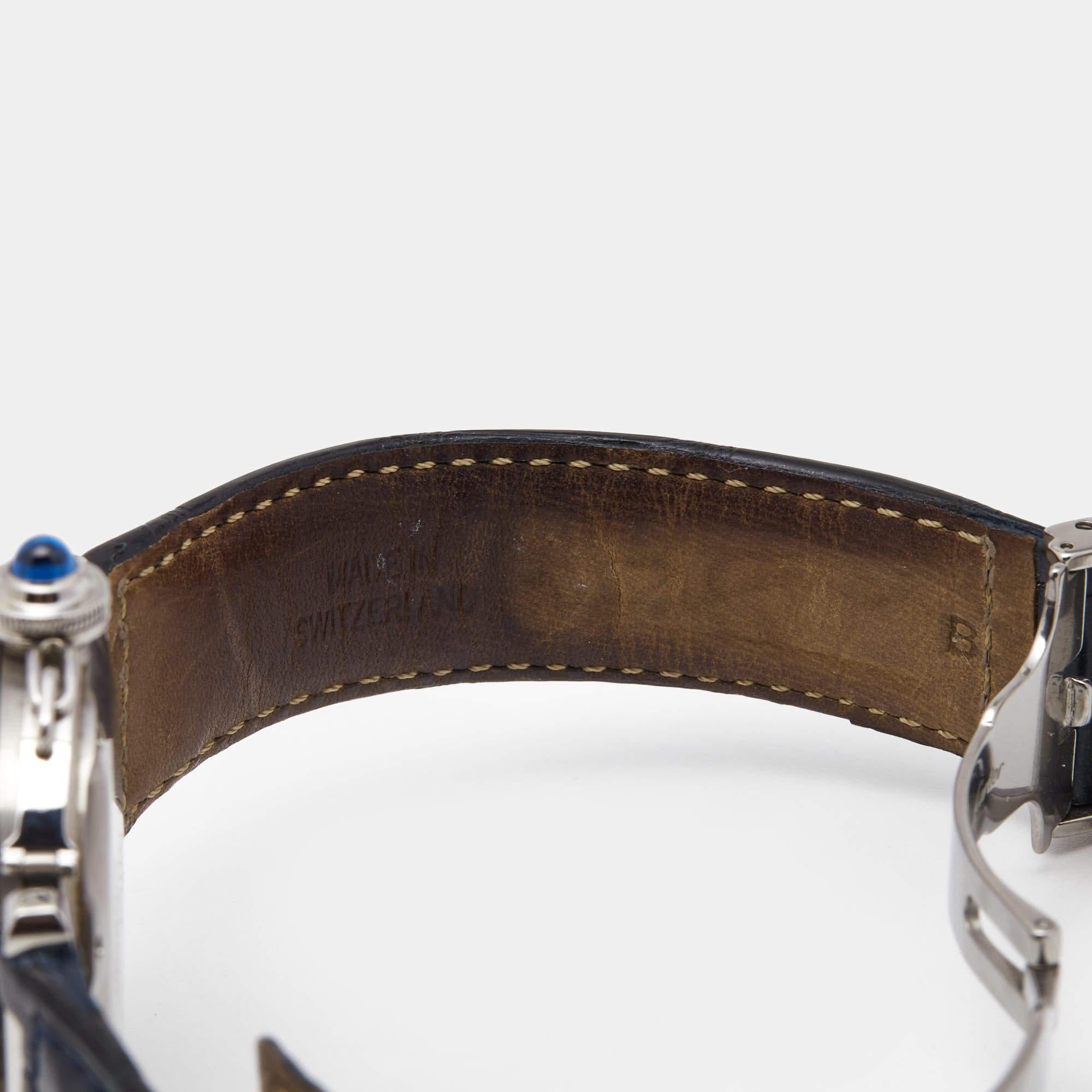 Cartier Stainless Leather Pasha de Cartier Automatic Men's Wristwatch 38 mm 3