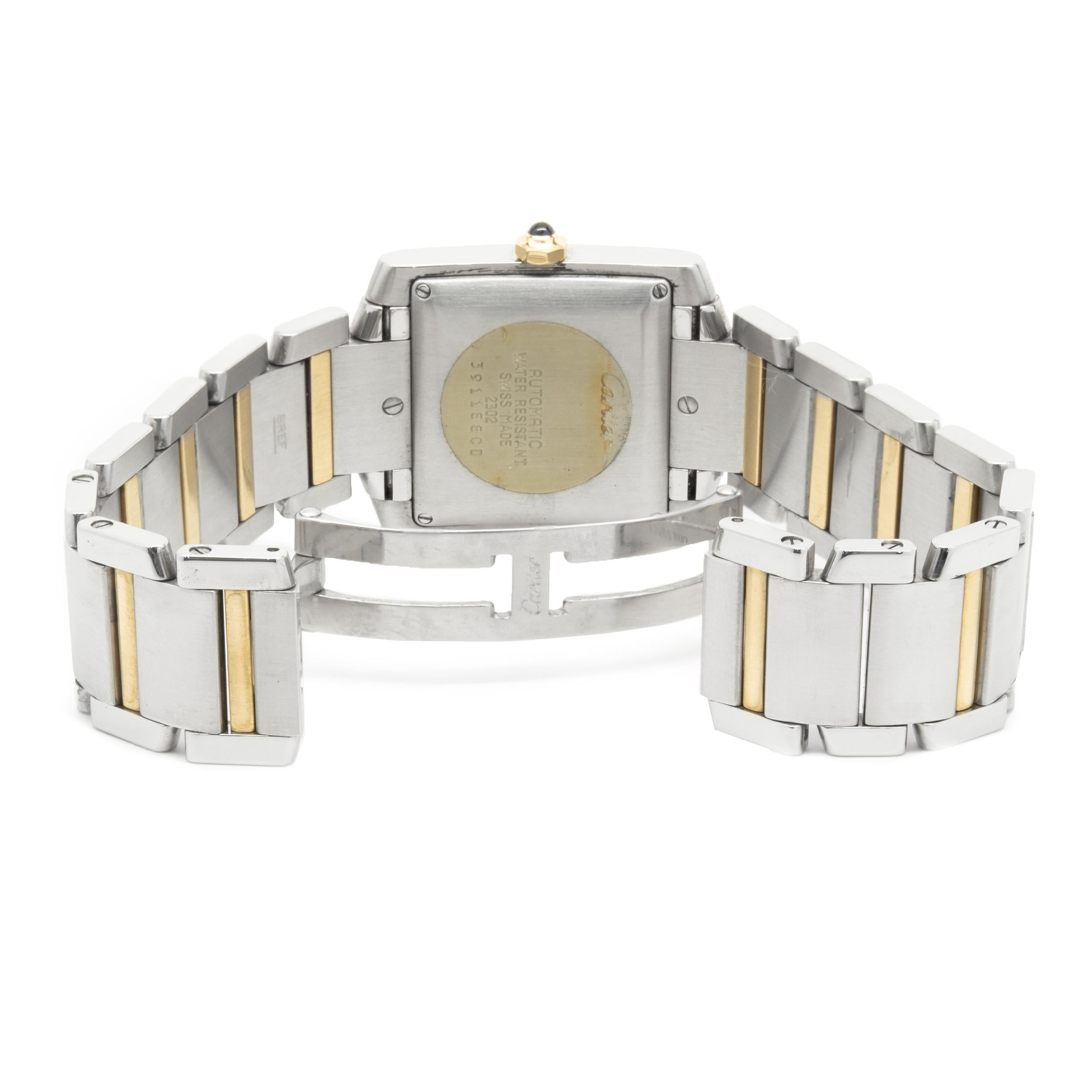 Women's Cartier Stainless Steel & 18 Karat Yellow Gold Tank Francaise