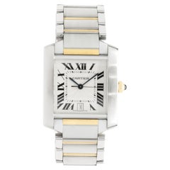Cartier Stainless Steel & 18 Karat Yellow Gold Tank Francaise