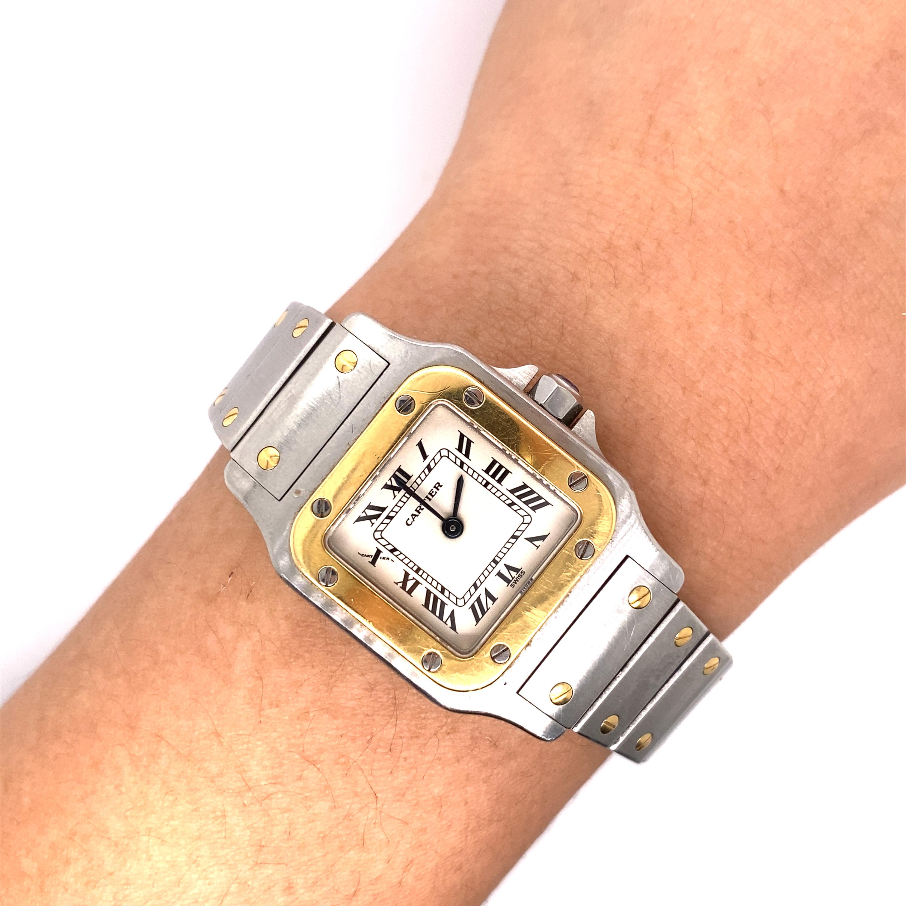 Cartier Stainless Steel and 18k Gold 'Santos' Wristwatch 1