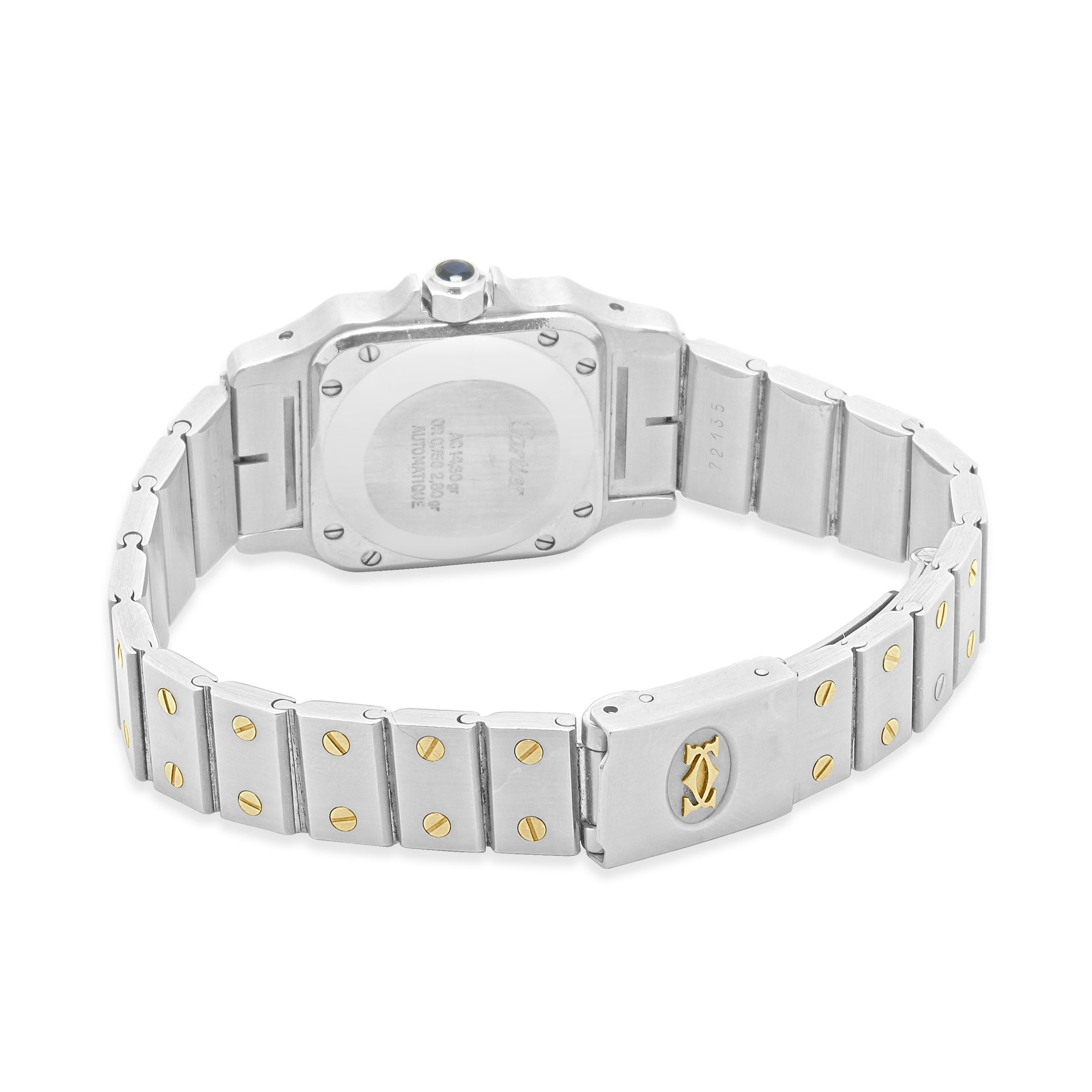Cartier Stainless Steel and 18K Yellow Gold Montres Santos 24mm In condizioni ottime in vendita a Scottsdale, AZ