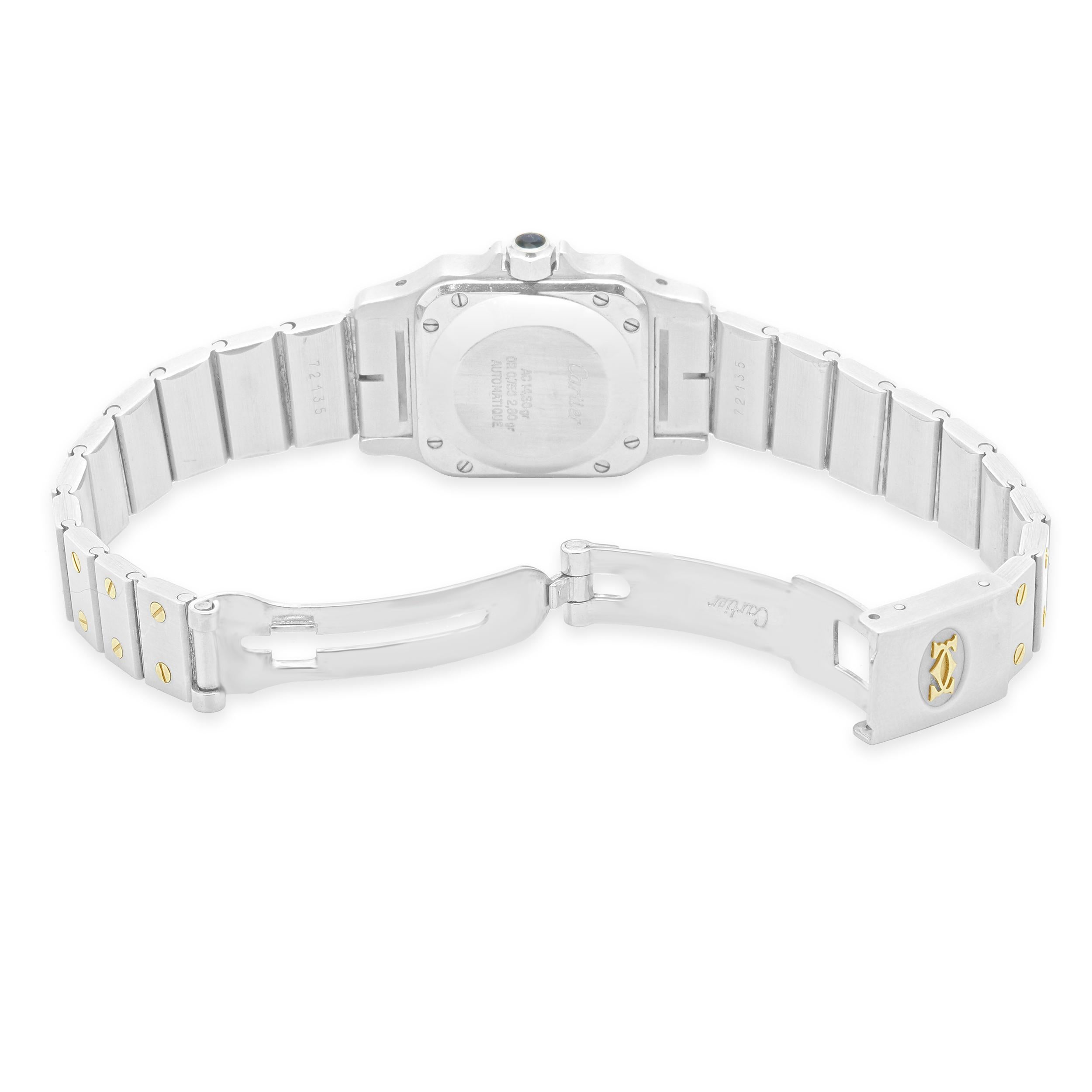Donna Cartier Stainless Steel and 18K Yellow Gold Montres Santos 24mm in vendita