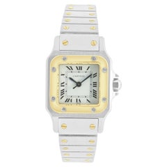 Cartier Stainless Steel and 18K Yellow Gold Montres Santos 24mm