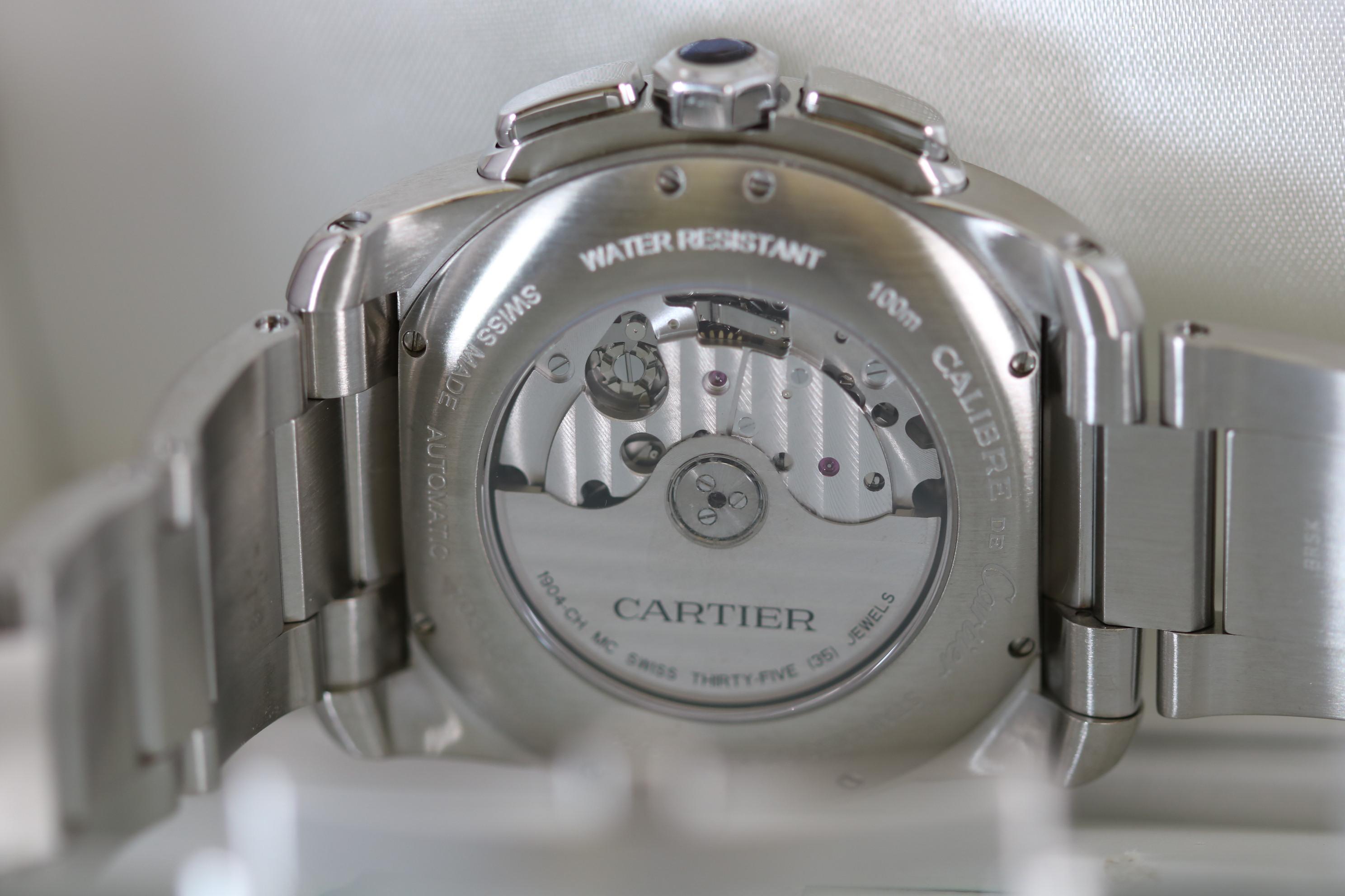 Cartier Stainless Steel Calibre de Cartier Chronograph Ref W7100045, circa 2010 1