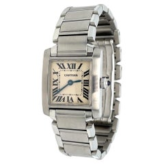 Cartier Stainless Steel Classic Tank Francaise Wrist Watch 2300