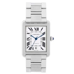 Cartier Stainless Steel Extra Large Tank Solo Automatic Wristwatch  