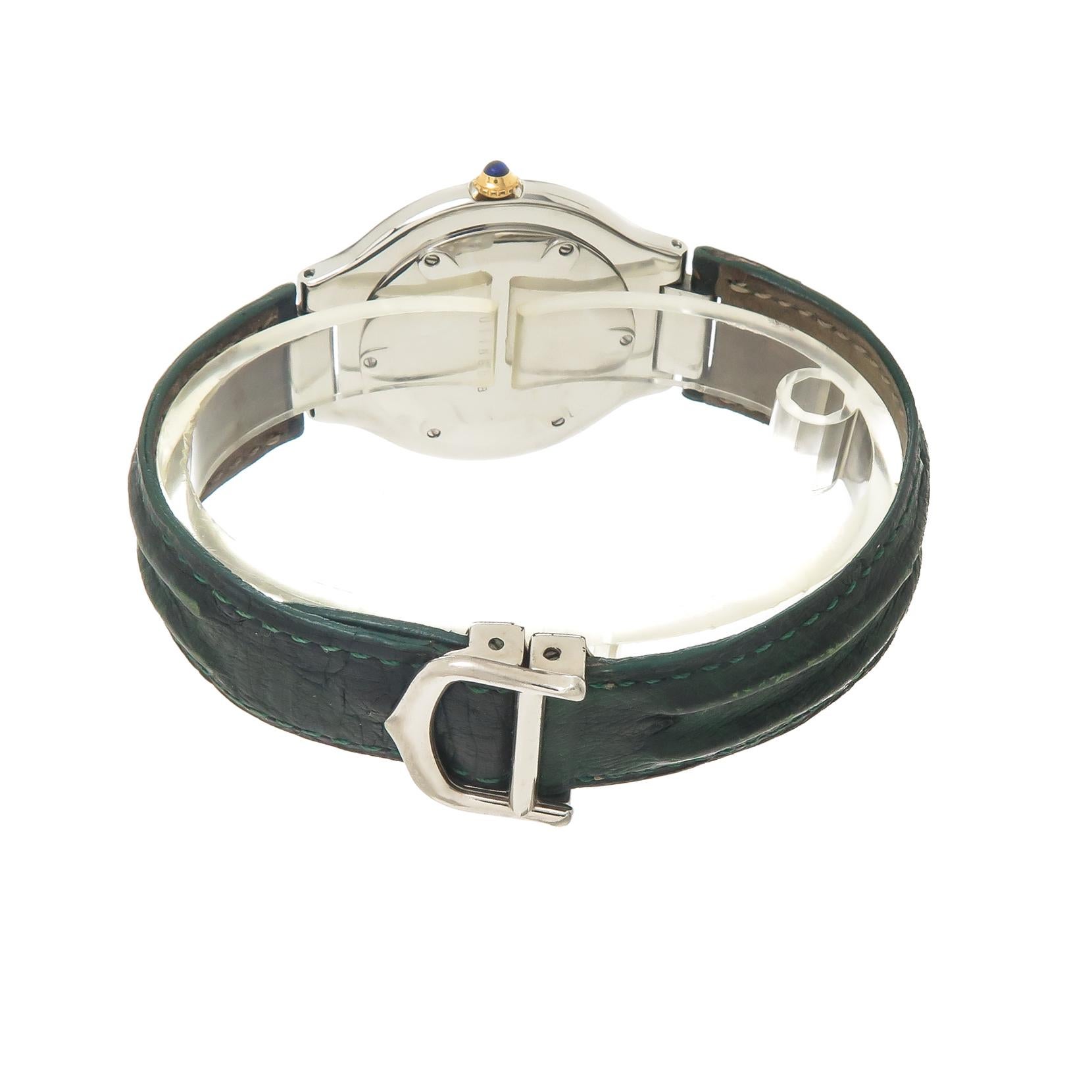 Women's or Men's Cartier Stainless Steel Gold-Accented Must De Cartier 21 Large Quartz Wristwatch