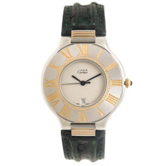 Cartier Stainless Steel Gold-Accented Must De Cartier 21 Large Quartz Wristwatch