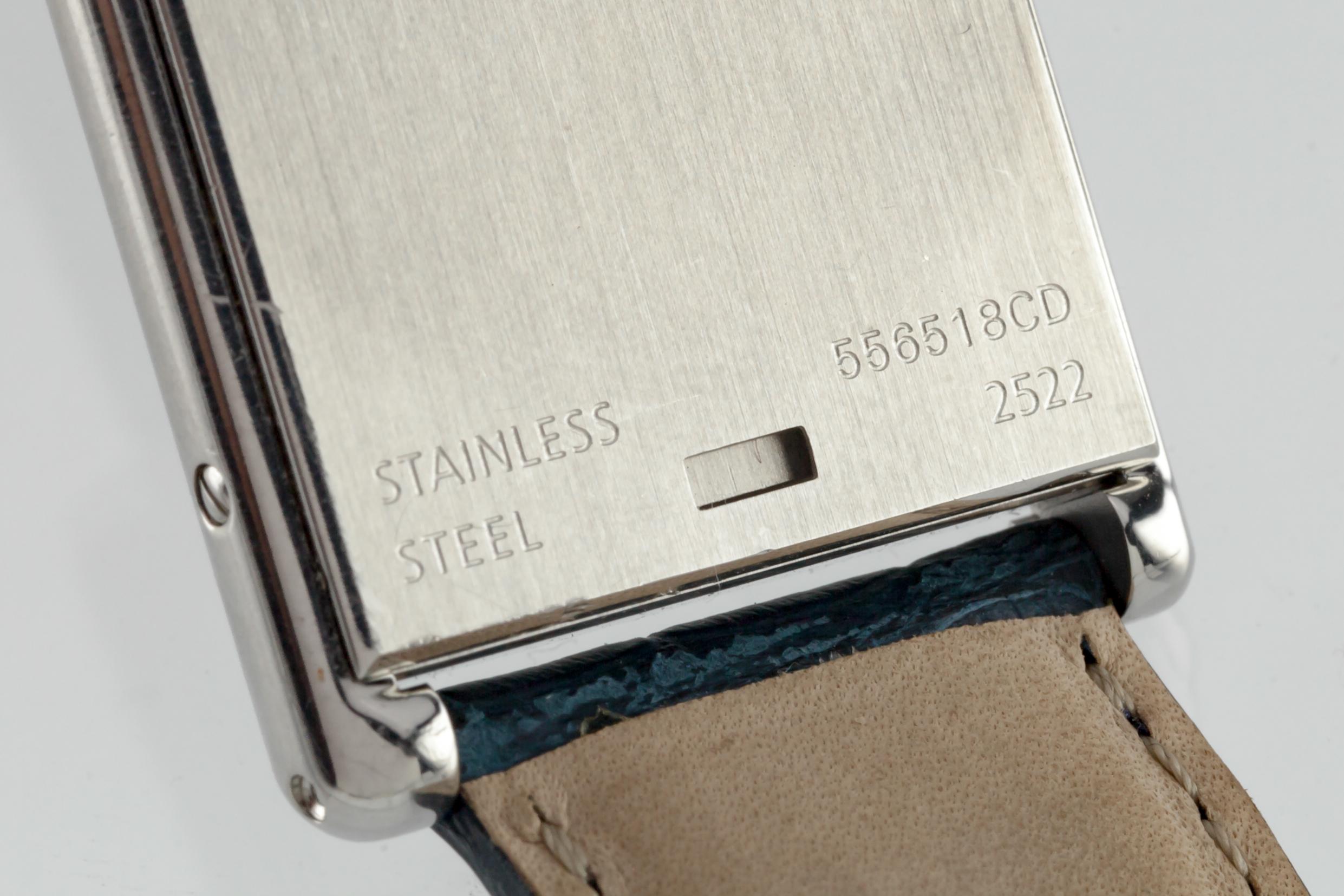 Cartier Montre réversible à quartz basculante en acier inoxydable pour hommes 2522 Bon état - En vente à Sherman Oaks, CA