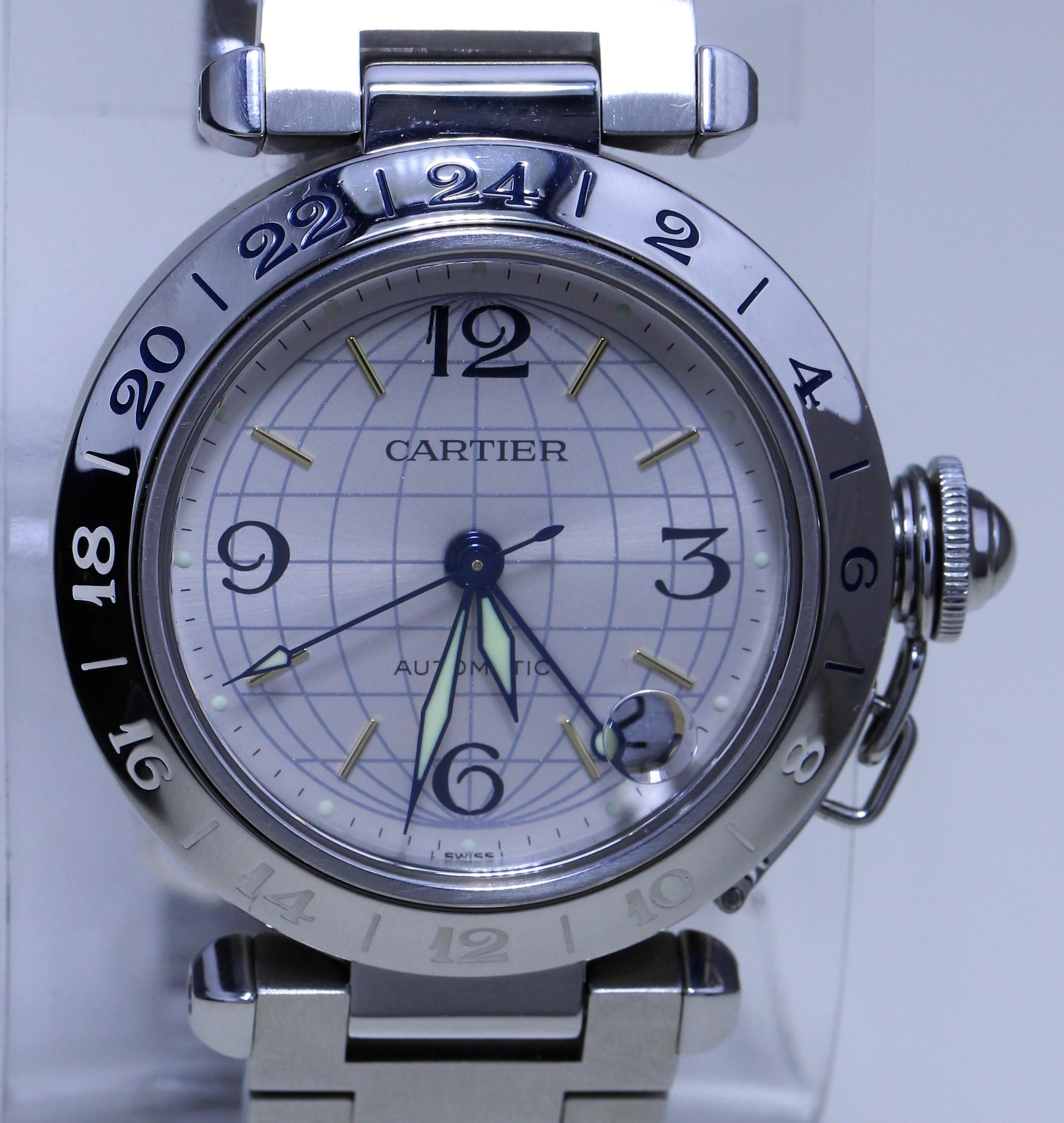 Cartier Stainless Steel Men's Watch In Good Condition For Sale In New York, NY