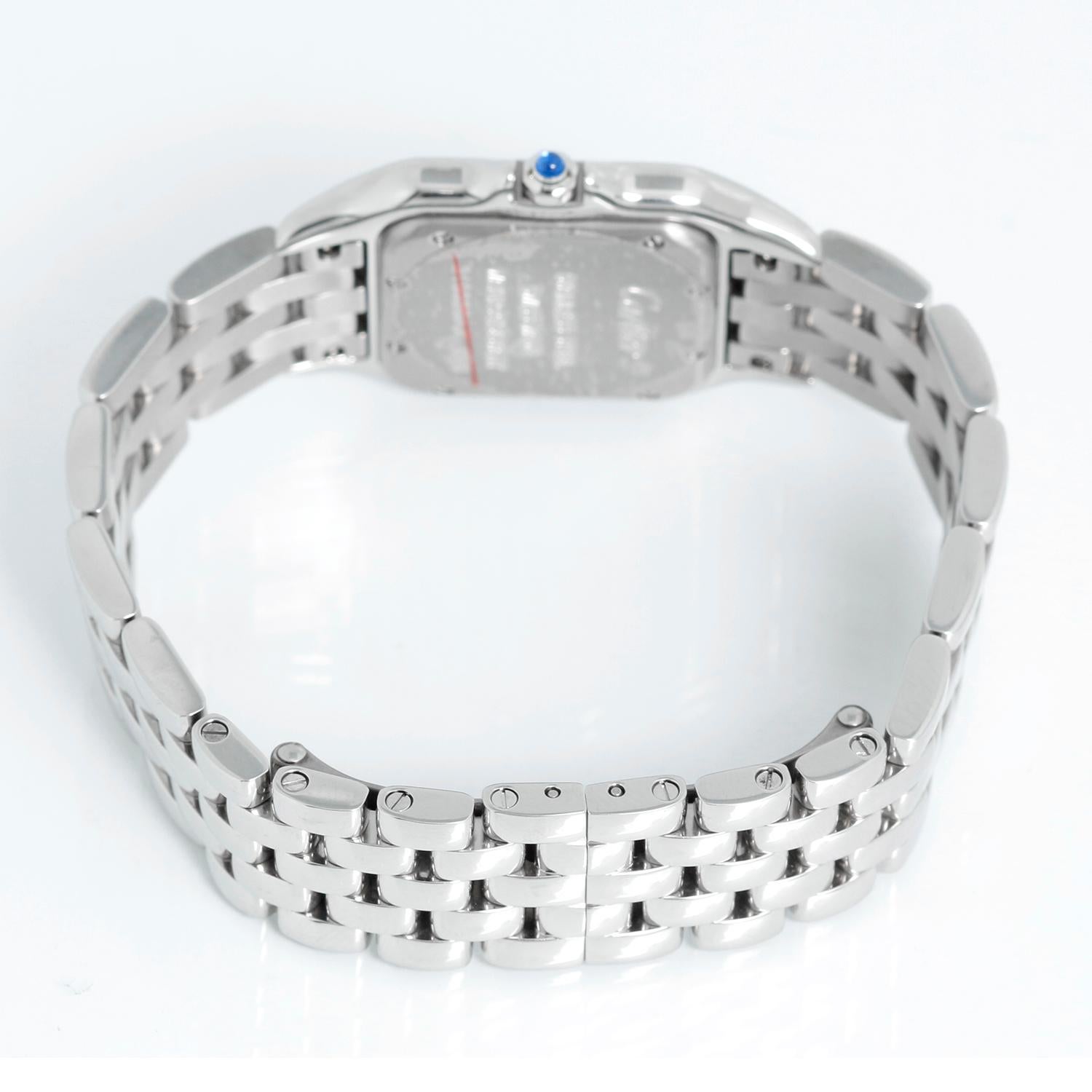 Cartier in acciaio inossidabile  Midsize Diamond Panther W4PN0008 4016 In condizioni ottime in vendita a Dallas, TX