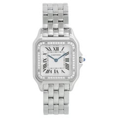 Cartier Stainless Steel  Midsize Diamond Panther W4PN0008 4016