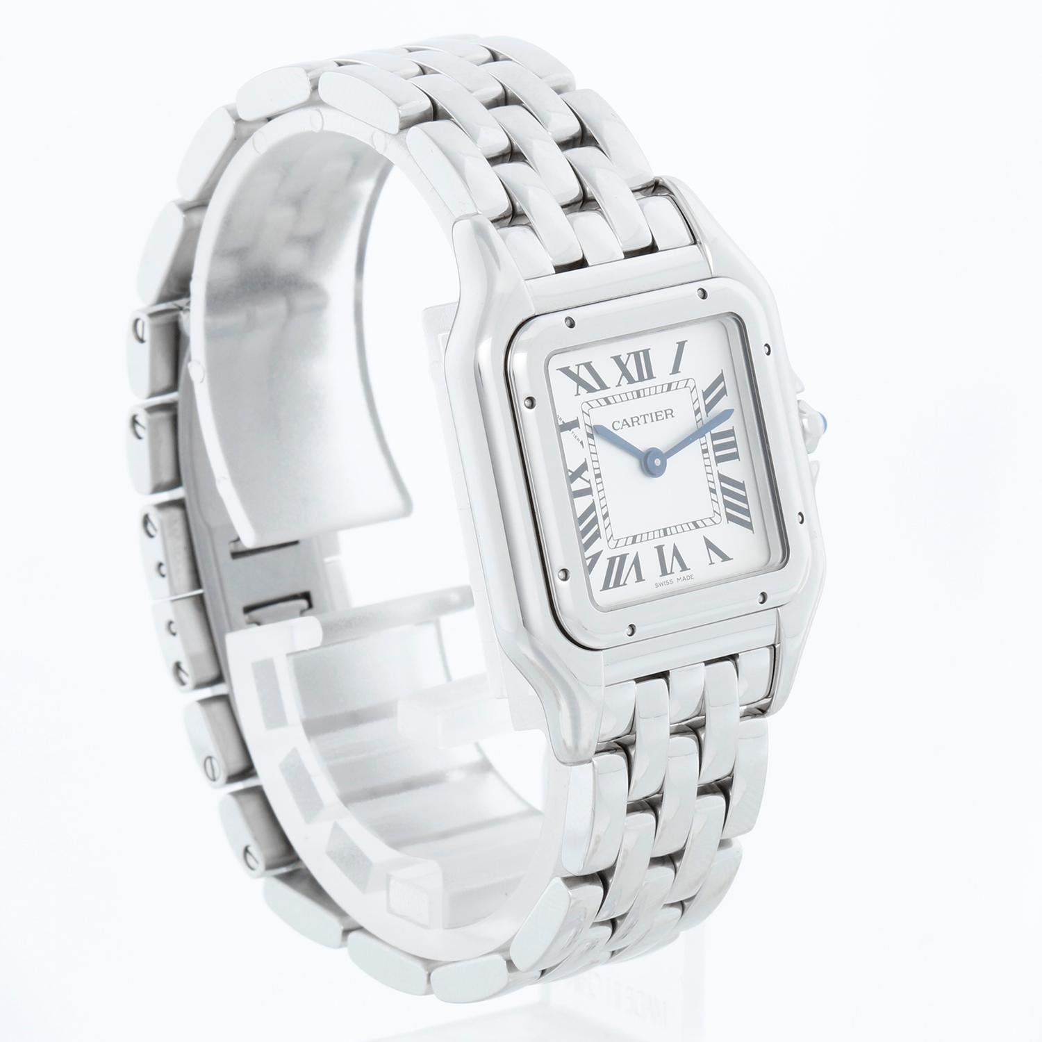 Cartier Stainless Steel  Midsize Panther WSPN0007 4016 In Excellent Condition For Sale In Dallas, TX