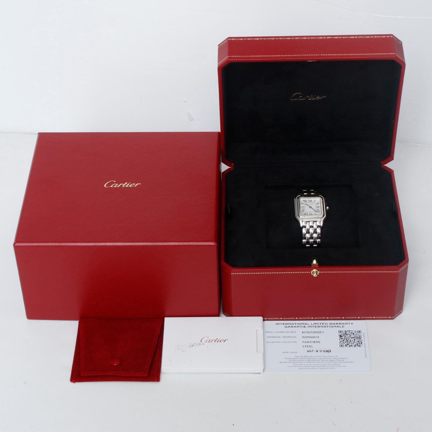 Cartier Panther Midsize in acciaio inossidabile WSPN0007 4016 in vendita 2