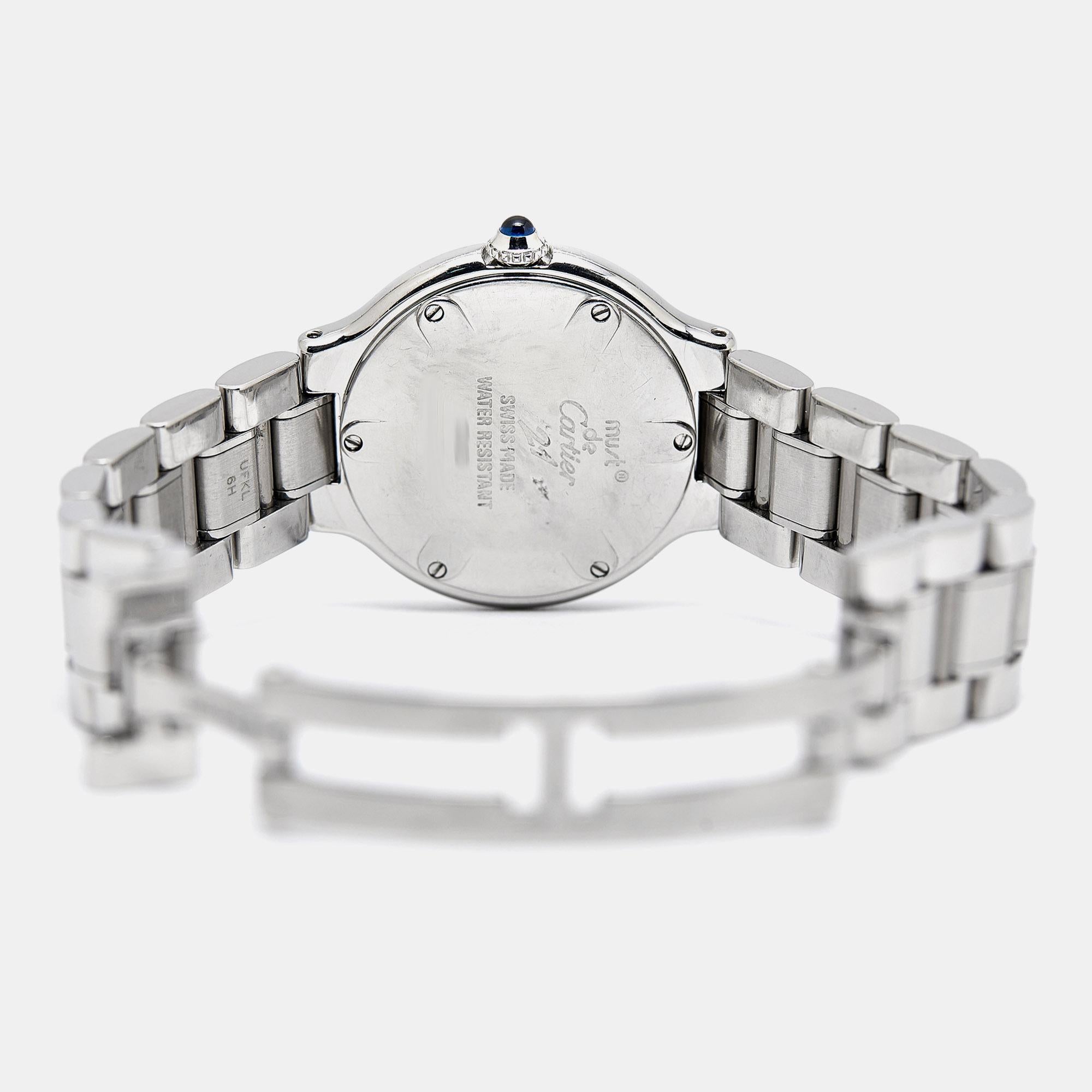 Cartier Stainless Steel Must 21 de Cartier Quartz Women's Wristwatch 28 mm 3