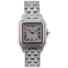 Retro Cartier Stainless Steel Panthere Bracelet Quartz Wristwatch