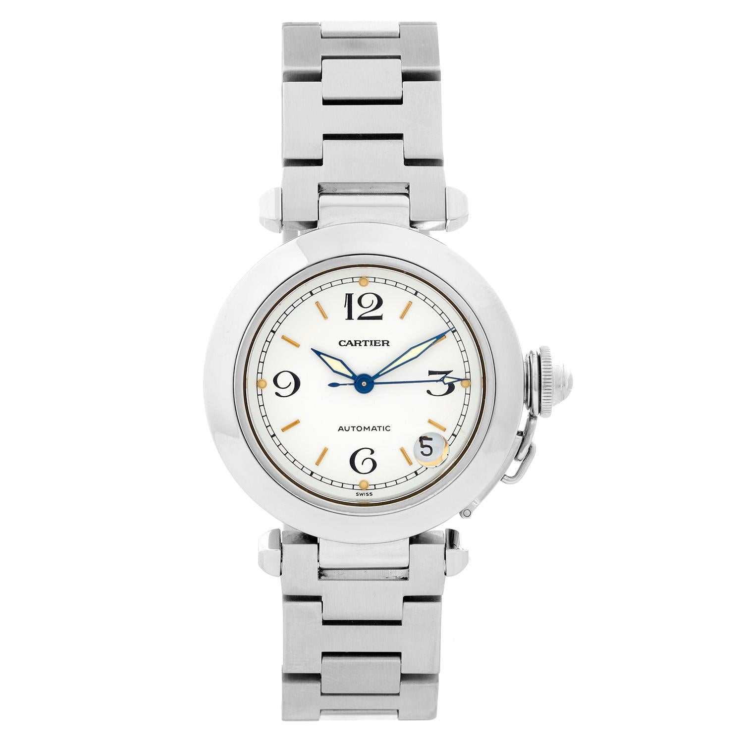 Cartier Stainless Steel Pasha Automatic Wristwatch Ref W31074M7 2