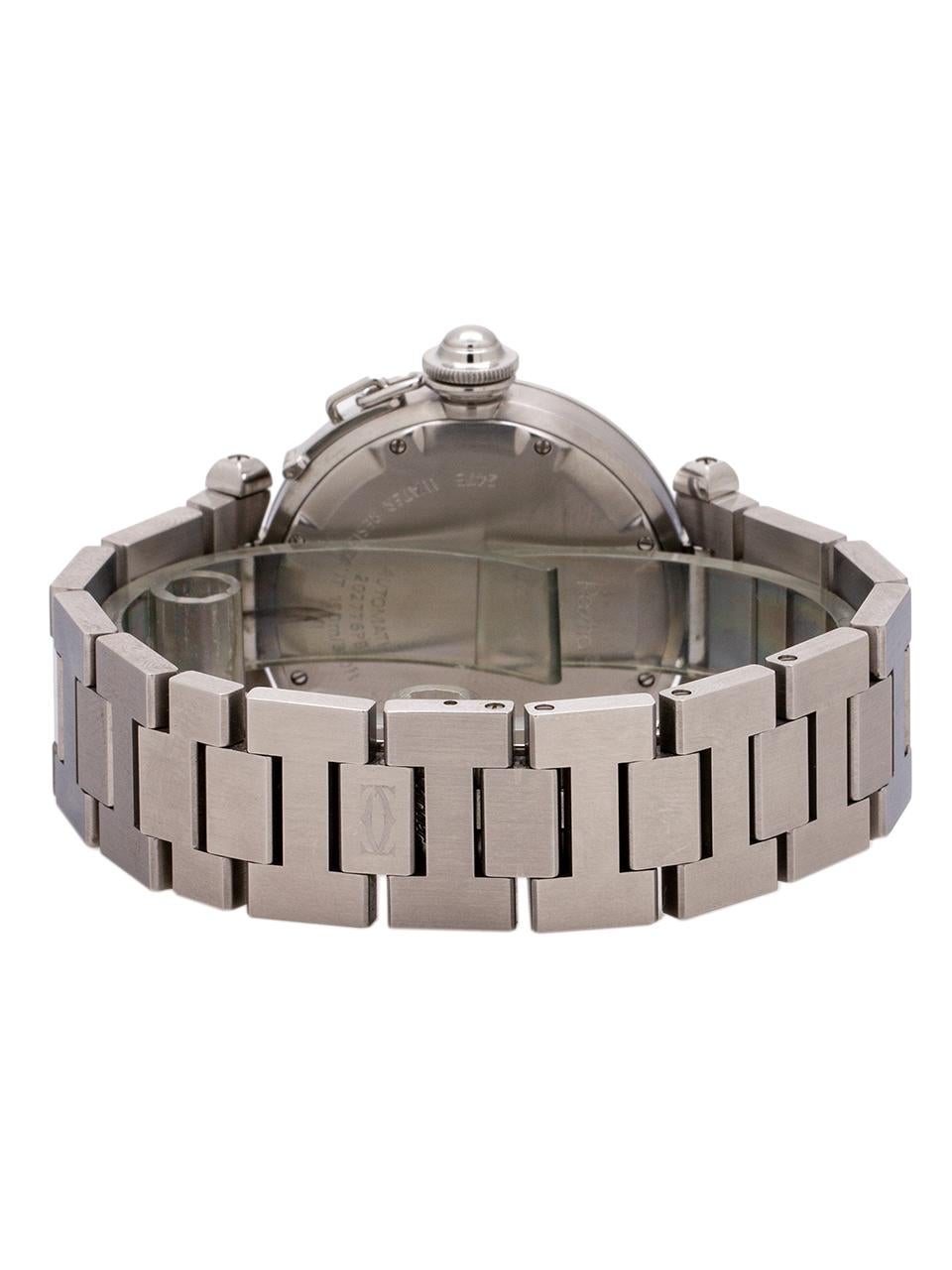 Women's or Men's Cartier Stainless Steel Pasha C Big Date wristwatch, circa 2000s 