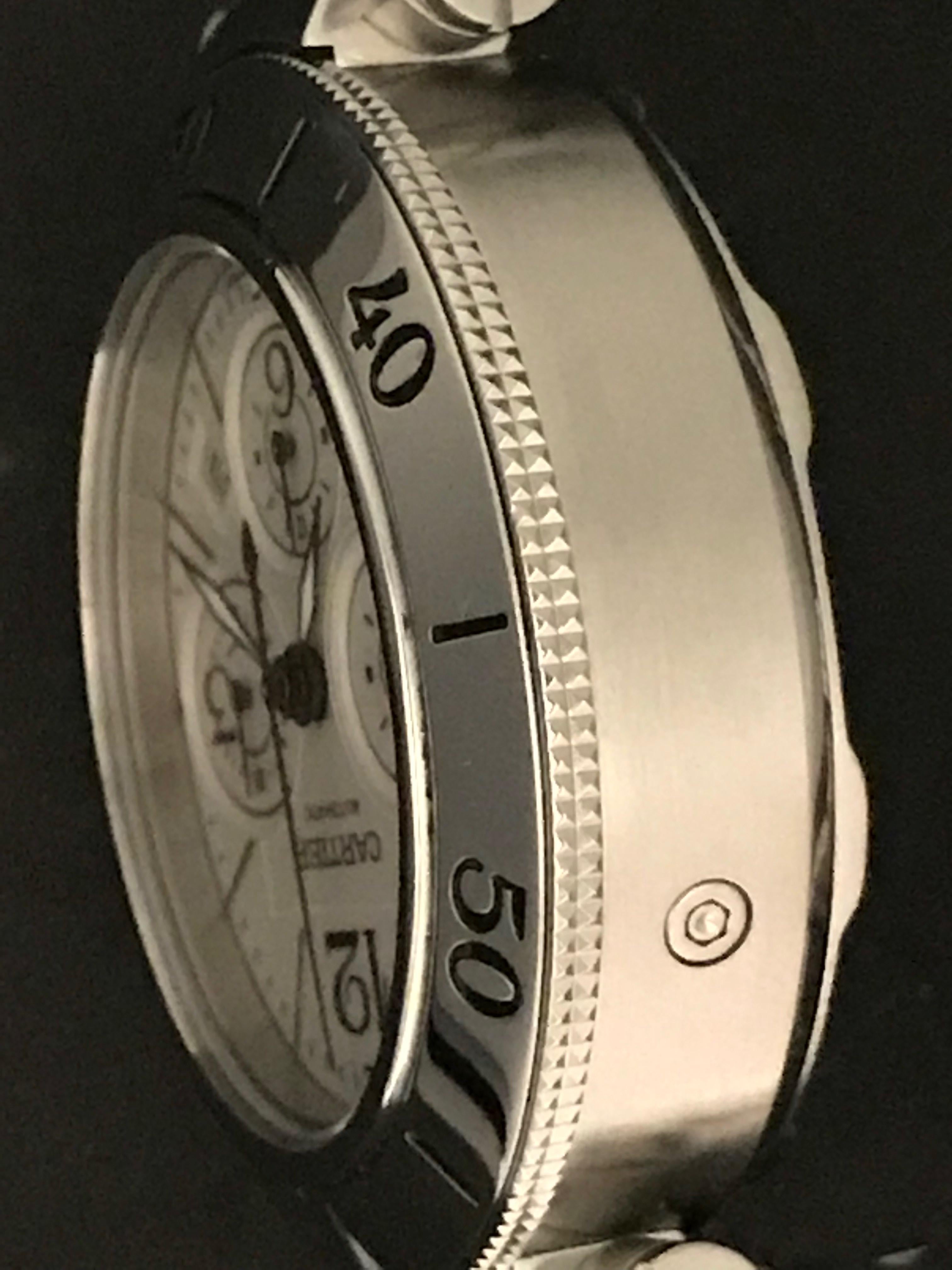 Cartier Stainless Steel Pasha Seatimer Date Automatic Wristwatch For Sale 1