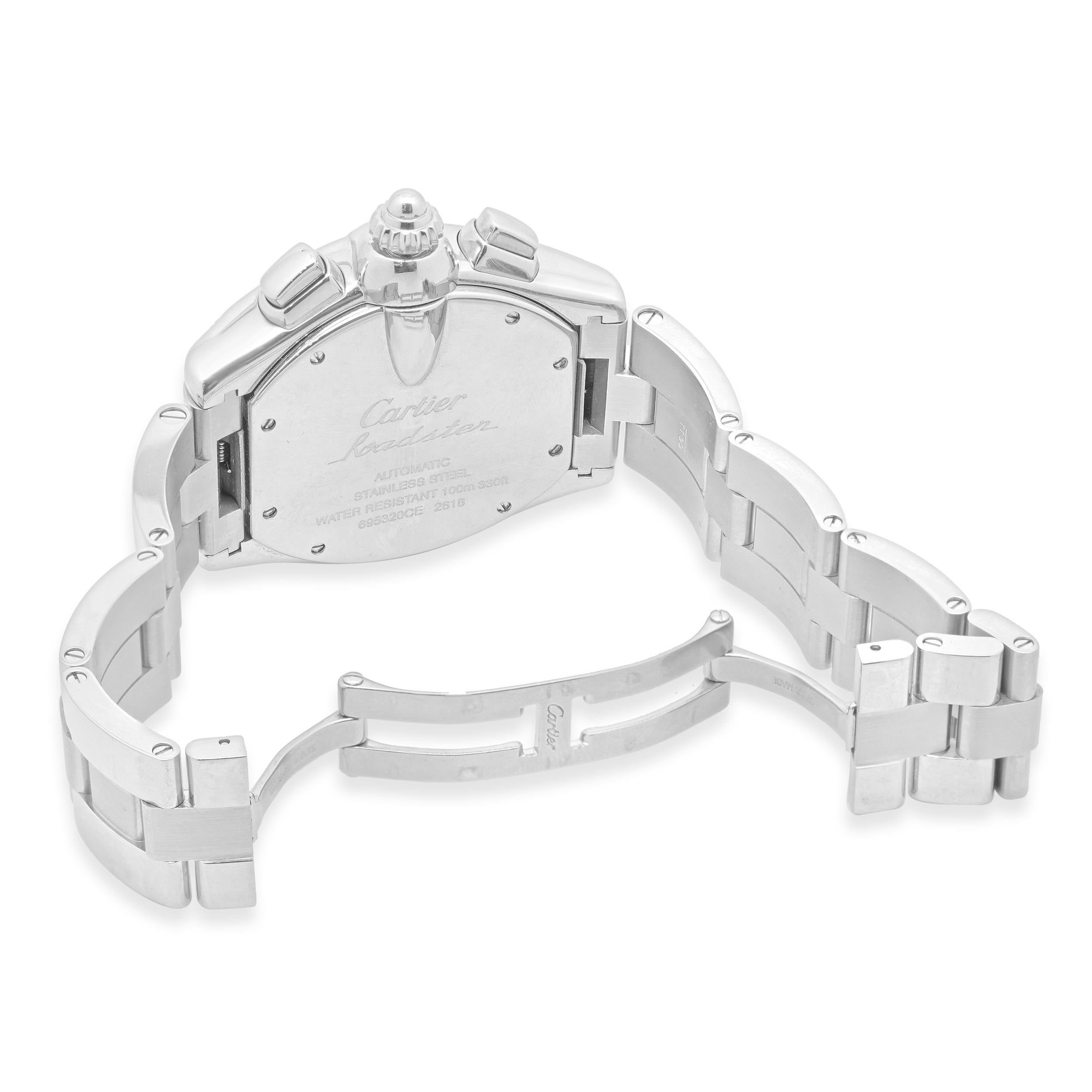 Cartier Edelstahl Roadster Chronograph XL für Damen oder Herren