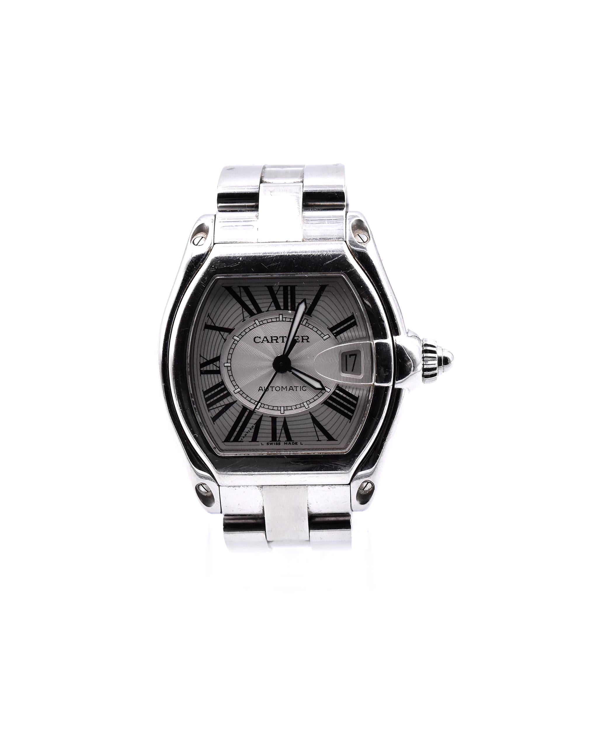 Movement: automatic
Function: hours, minutes, seconds, date, 
Case: 38mm large stainless steel case, push pull crown, sapphire crystal
Dial: white roman dial
Band: stainless steel bracelet
Serial #: 22684XXX
Reference: 2510

No box or