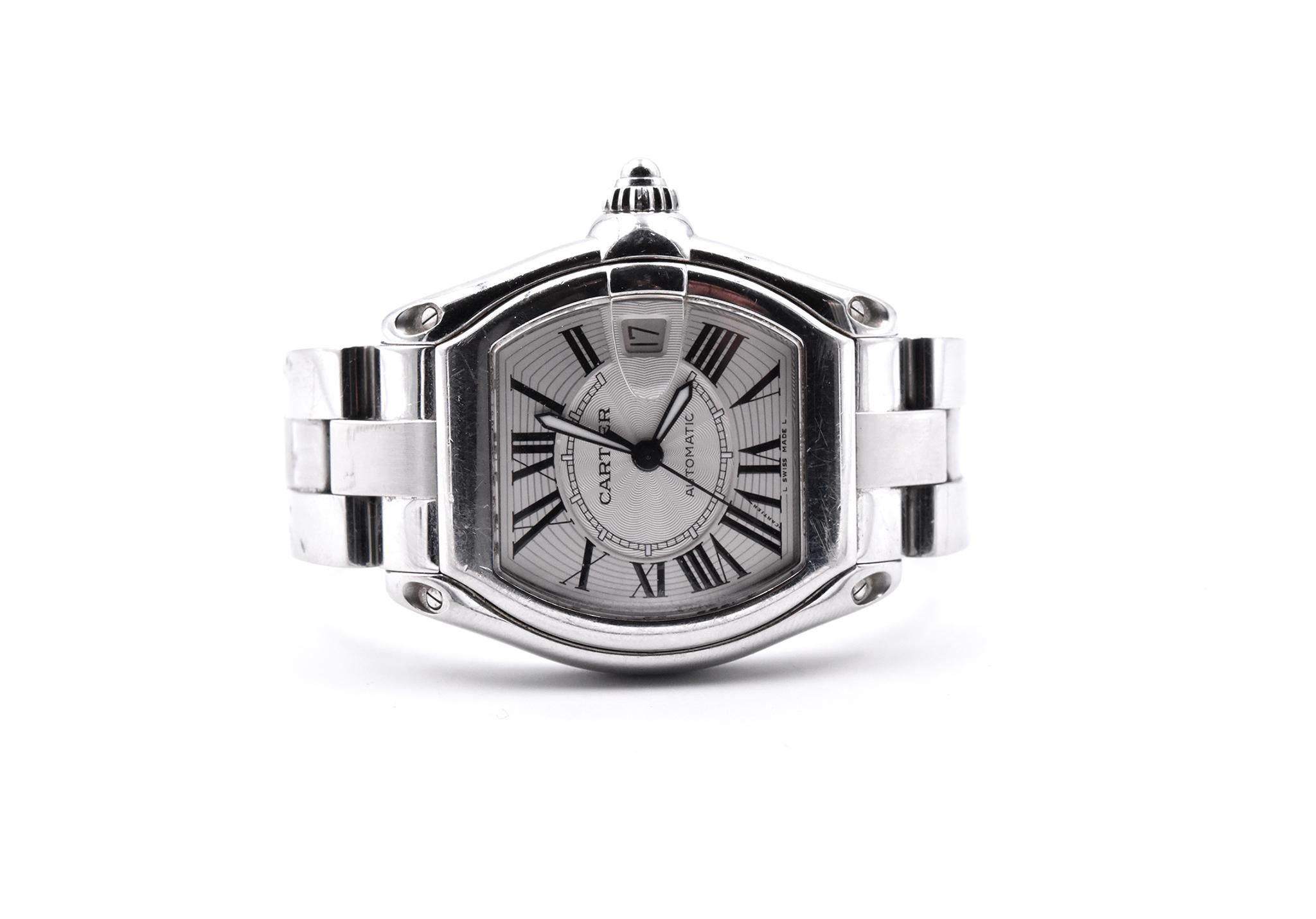 Cartier Stainless Steel Roadster In Excellent Condition In Scottsdale, AZ