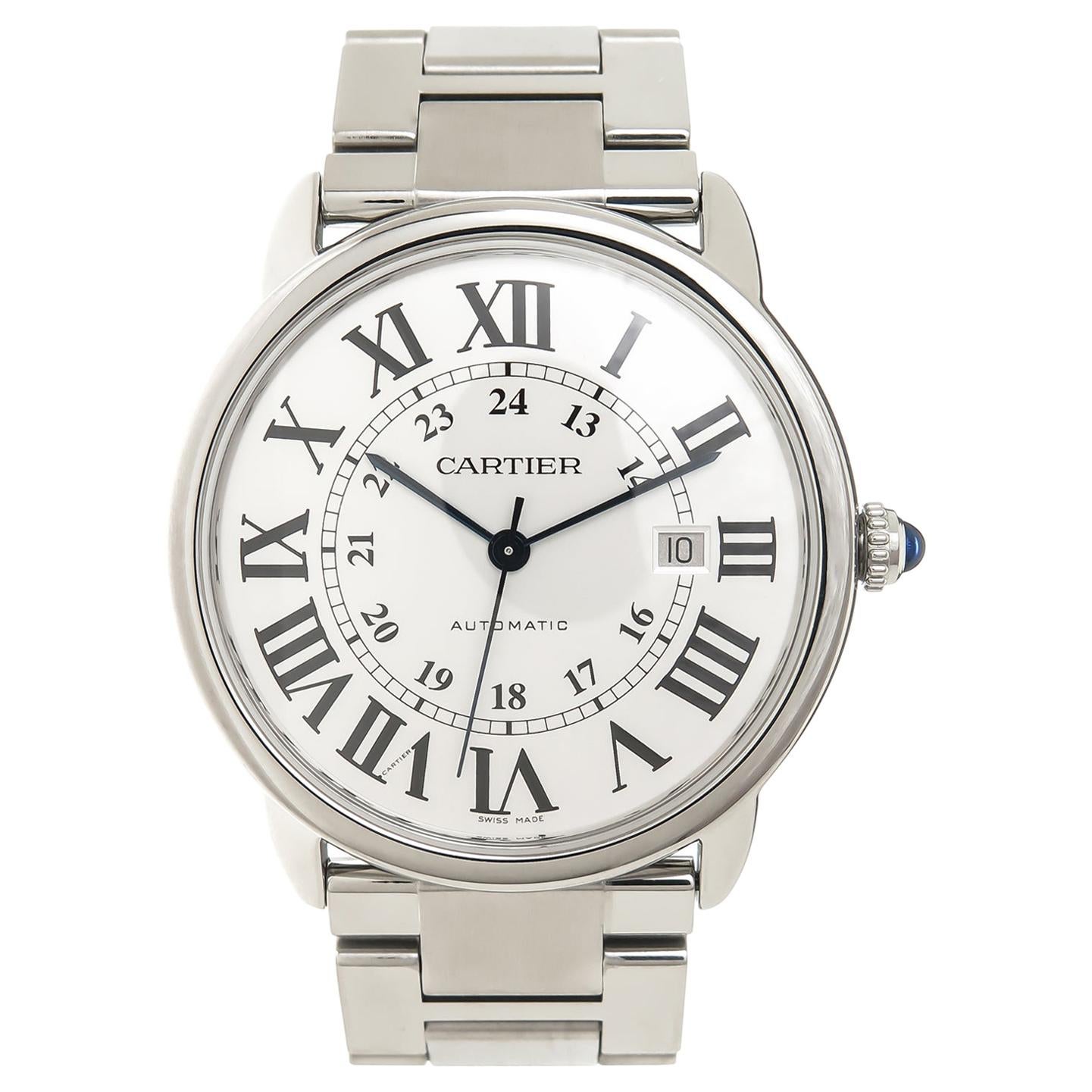 Cartier Stainless Steel Ronde Solo De Cartier Large Automatic Wristwatch