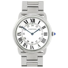 Cartier Stainless steel Ronde Solo Quartz Wristwatch Ref 3603