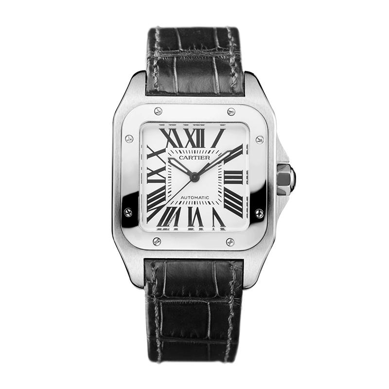 Cartier Stainless Steel Santos 100 Medium Automatic Wristwatch