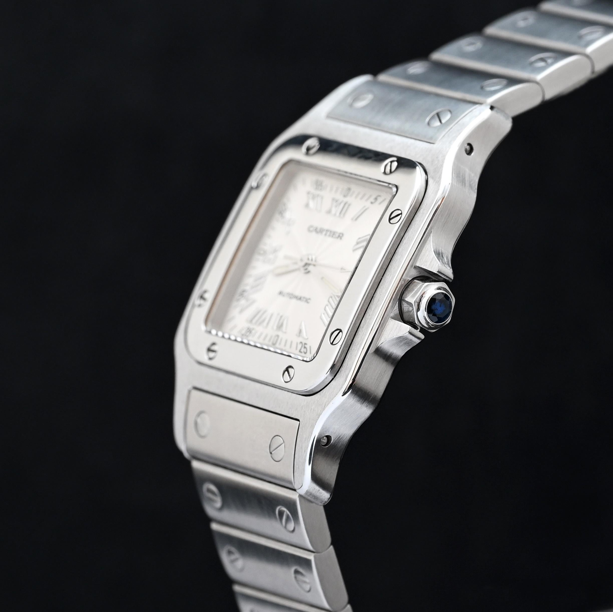 Cartier Stainless Steel Santos Automatic 2319, 1990-2000's In Good Condition In Central & Western District, HK
