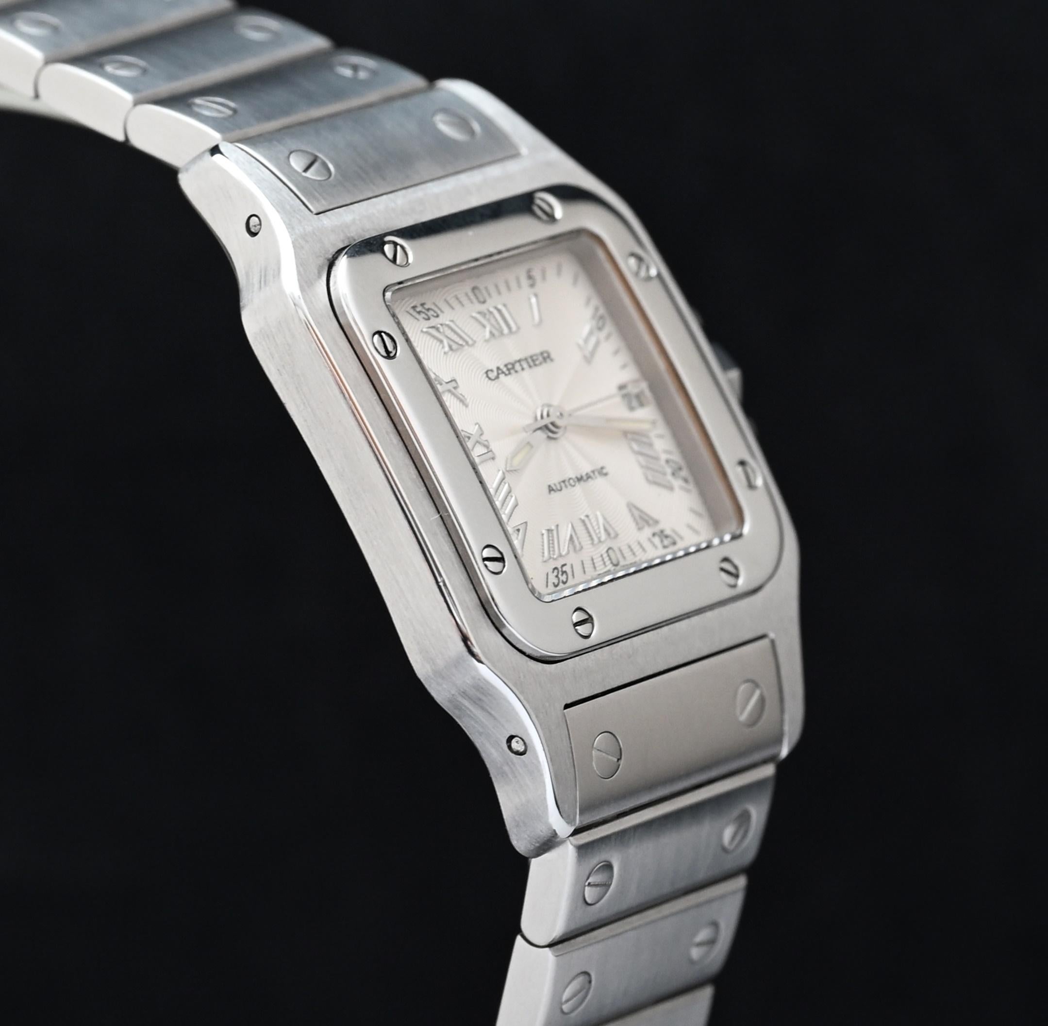 Women's or Men's Cartier Stainless Steel Santos Automatic 2319, 1990-2000's