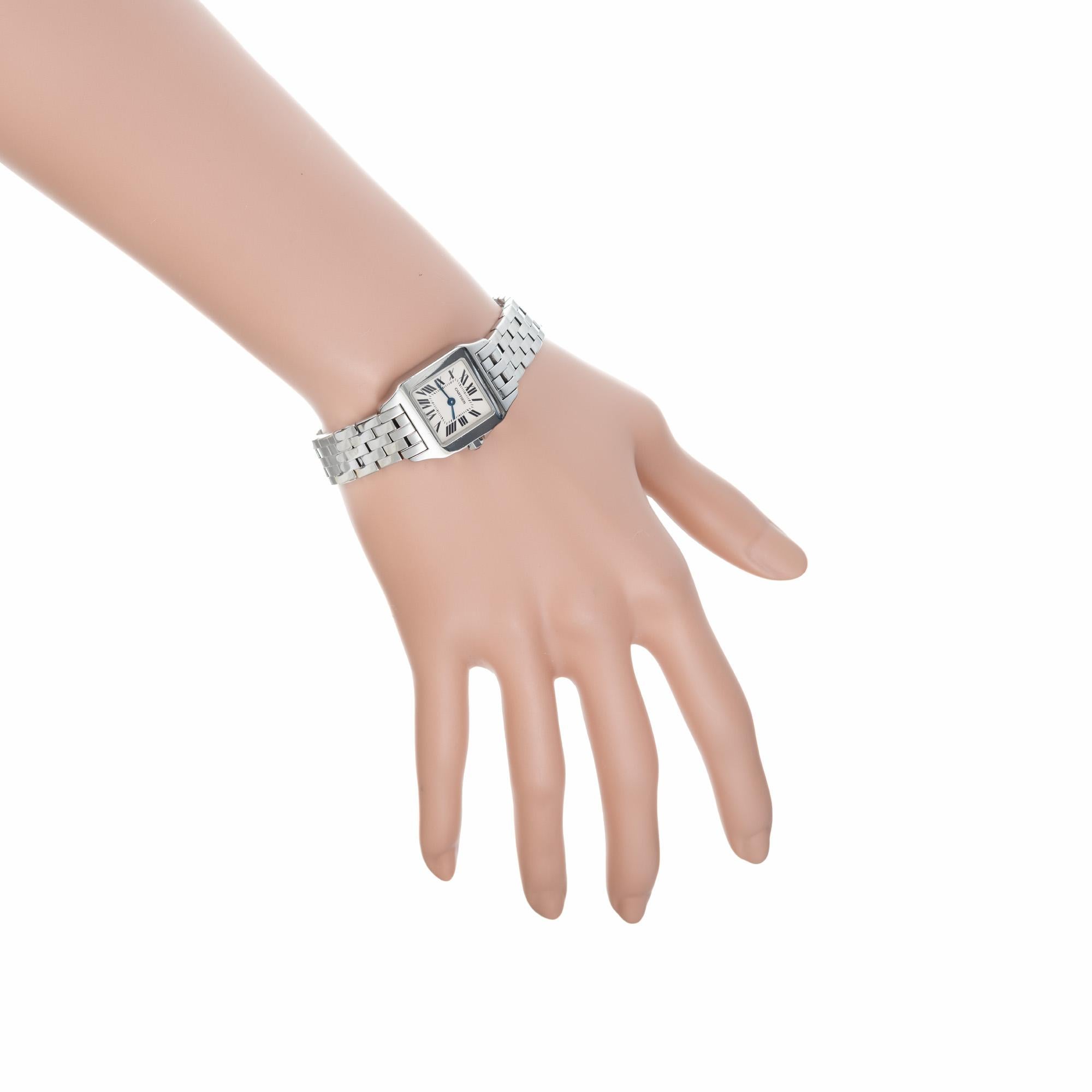 Cartier Stainless Steel Santos Demoiselle Ladies Wristwatch 3