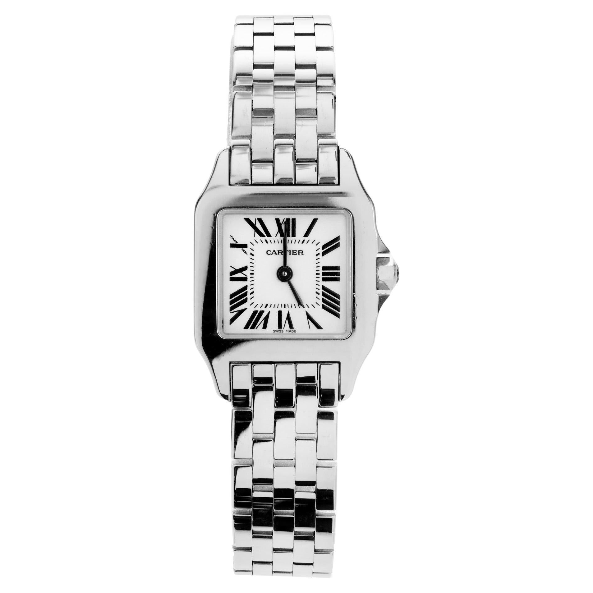 Cartier Stainless Steel Santos Demoiselle Ladies Wristwatch