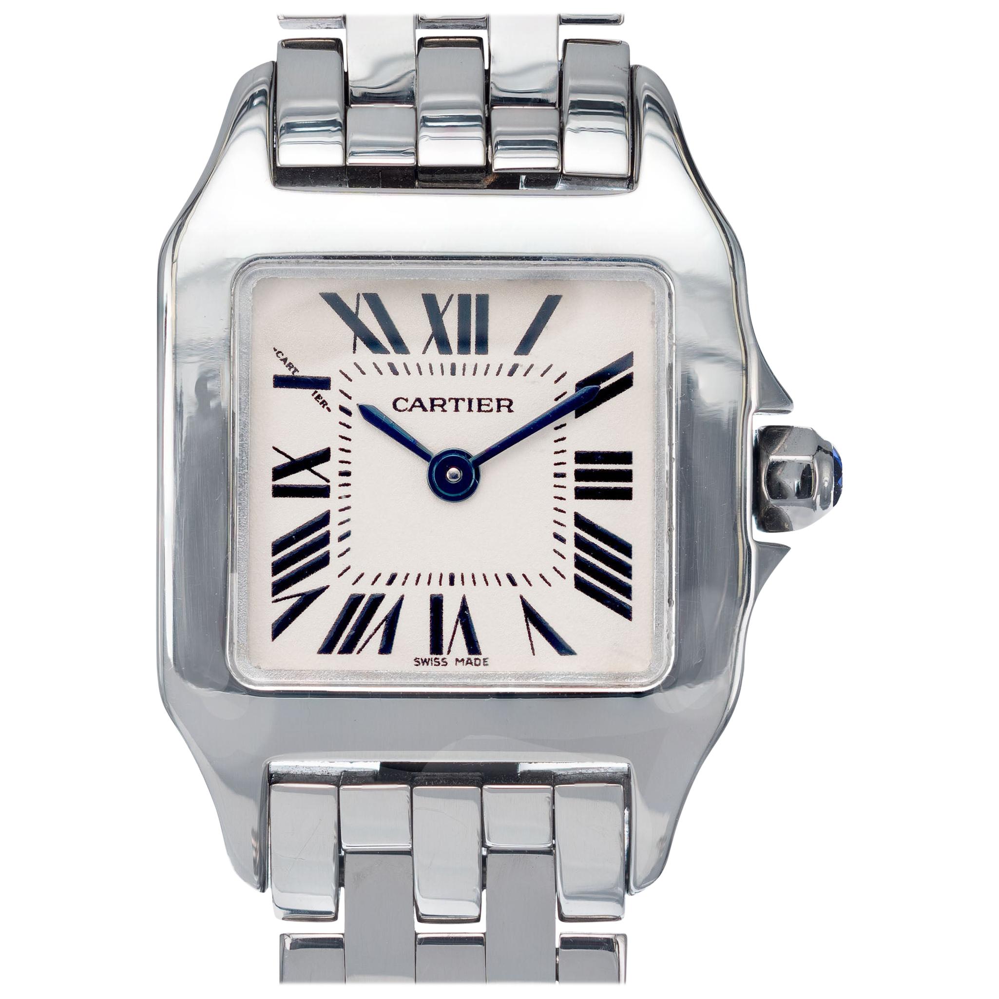 Cartier Stainless Steel Santos Demoiselle Small Wristwatch