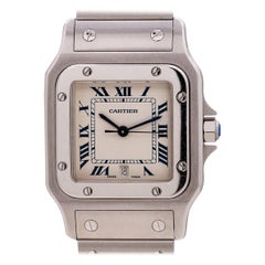 Cartier Stainless Steel Santos Galbe Quartz Wristwatch Ref 1564, circa 1999
