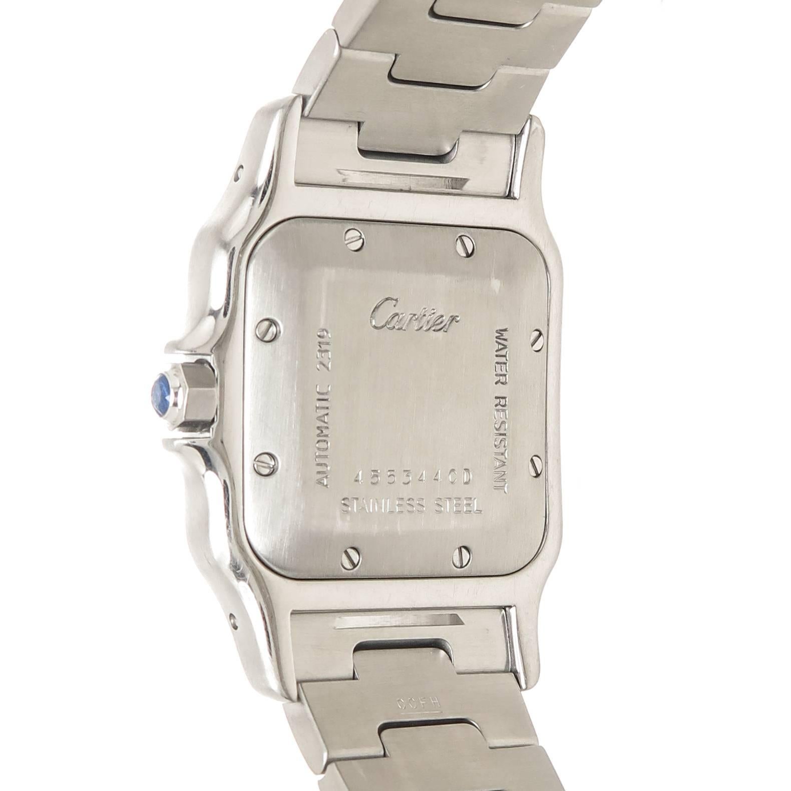 Women's or Men's Cartier Stainless Steel Santos Galbee Large Automatic Wristwatch