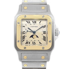 Cartier Stainless steel Santos Galbee Moon Phase Quartz Wristwatch