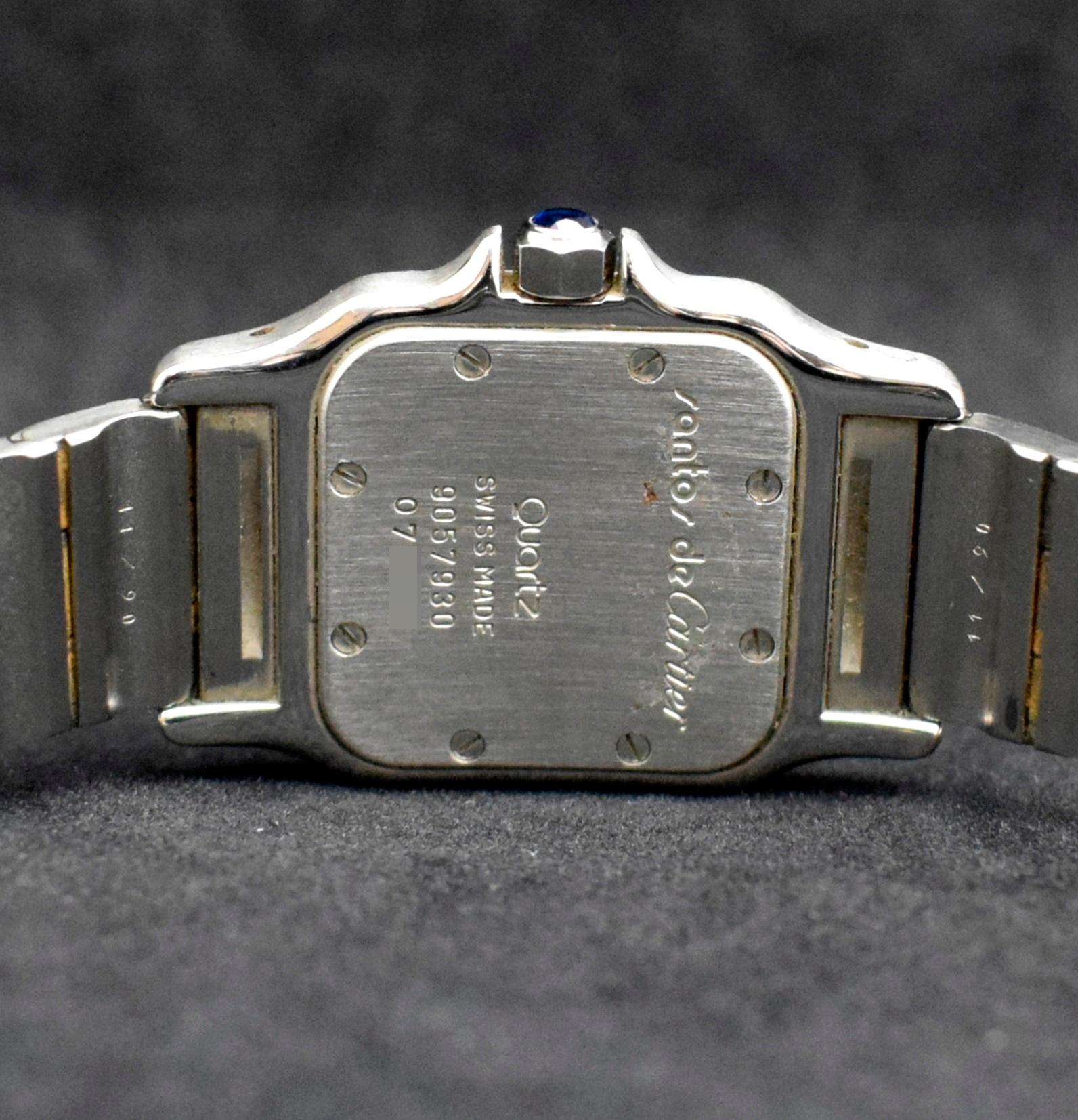 Cartier Santos-Galbee-Quarz aus Edelstahl 9057930, 1990er Jahre 1