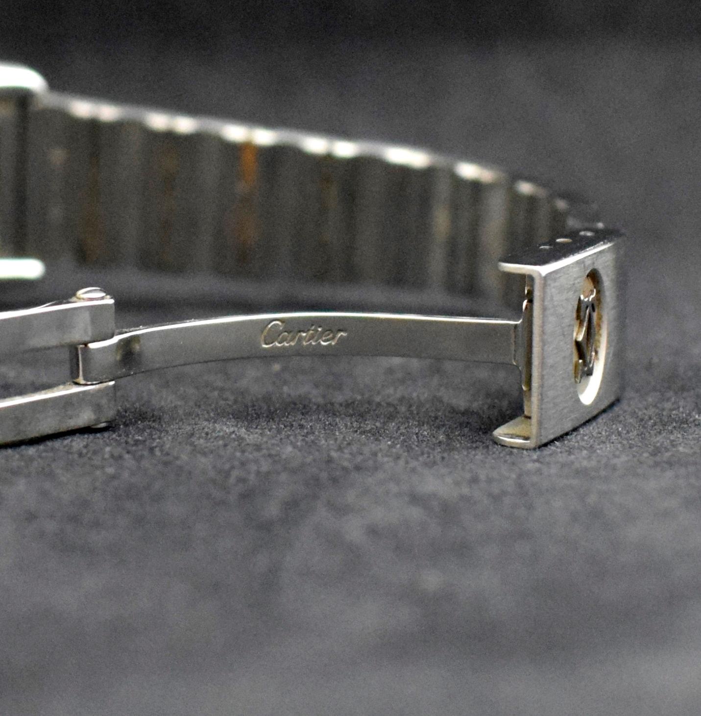 Cartier Santos-Galbee-Quarz aus Edelstahl 9057930, 1990er Jahre 2
